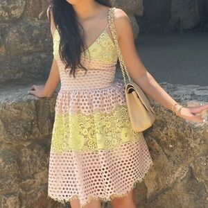 Patbo dress pink and yellow